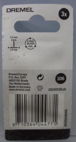 Dremel Graveerfrees 106 achterkant
