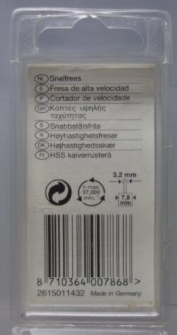 Dremel Hogesnelheidsfrees 114 achterkant