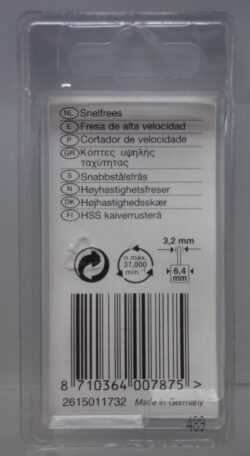 Dremel Hogesnelheidsfrees 117 achterkant