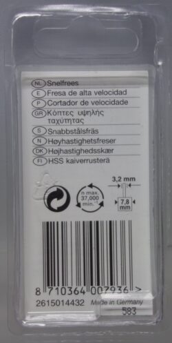 Dremel Hogesnelheidsfrees 144 achterkant