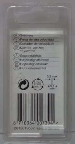 Dremel Hogesnelheidsfrees 196 achterkant