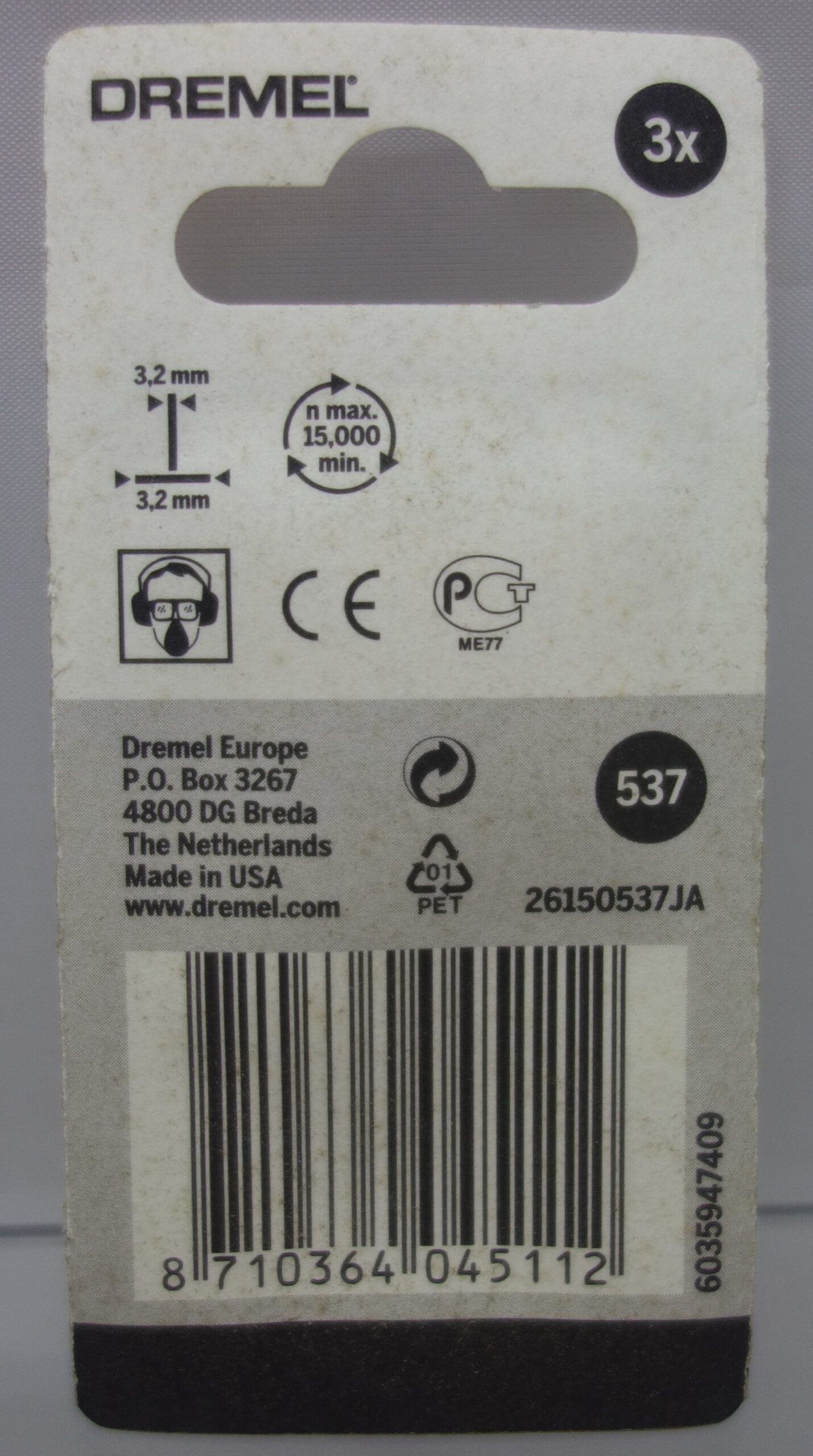 Dremel Messingborstel 537 achterkant