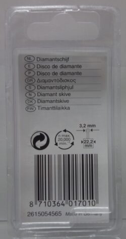 Dremel Diamantschijf 545 achterkant