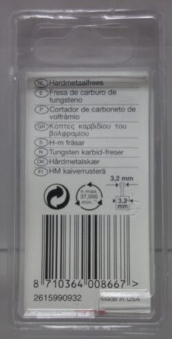 Dremel Hardmetaalfrees 9909 achterkant