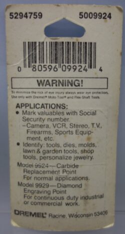 Dremel Carbide Graveerpunt 9924 achterkant